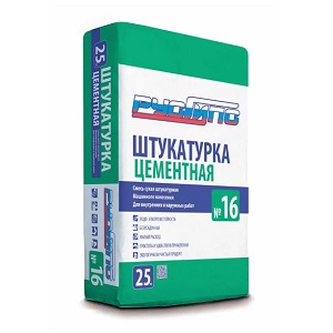 Штукатурка цементная РусГипс 16, 25 кг Штукатурка цементная РусГипс 16, 25 кг