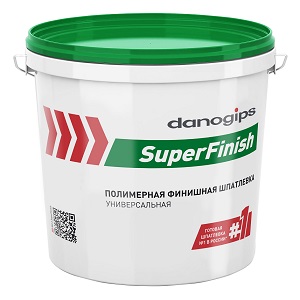 Шпаклевка полимерная финишная Danogips SuperFinish, 3 л / 5 кг