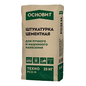 Штукатурка цементная Основит Техно PC21 M, 25 кг Штукатурка цементная Основит Техно PC21 M, 25 кг