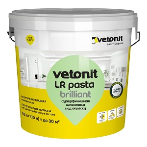 Шпаклевка суперфинишная Vetonit LR Pasta Brilliant, 18 кг Шпаклевка суперфинишная Vetonit LR Pasta Brilliant, 18 кг