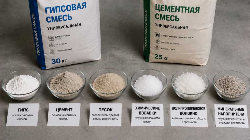Состав и основа гипсовых и цементных смесей ключевые компоненты.jpg