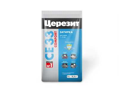 Затирка Церезит CE 33 серая, 5 кг Затирка Церезит CE 33 серая, 5 кг